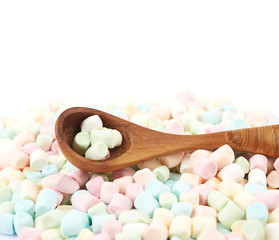 Sticker - Pile of mini marshmallows isolated