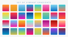 Bright Vibrant Set Of Gradients Background