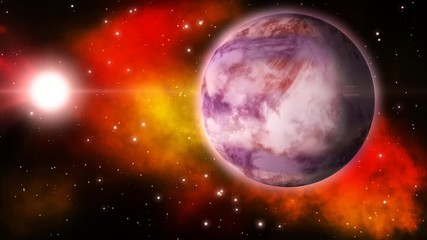 Wall Mural - Space landscape. Loop.