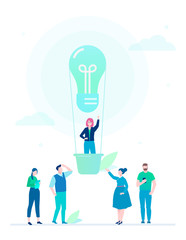 Sticker - Business idea - flat design style colorful illustration