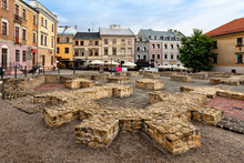 Po Farze Square - A Square In The Old Town In Lublin Created After Dismantling The Parish Church. St. Michael The Archangel