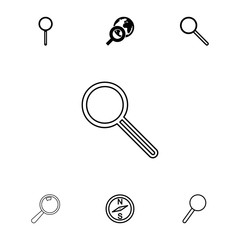 Poster - Collection of 7 exploration filled and outline icons