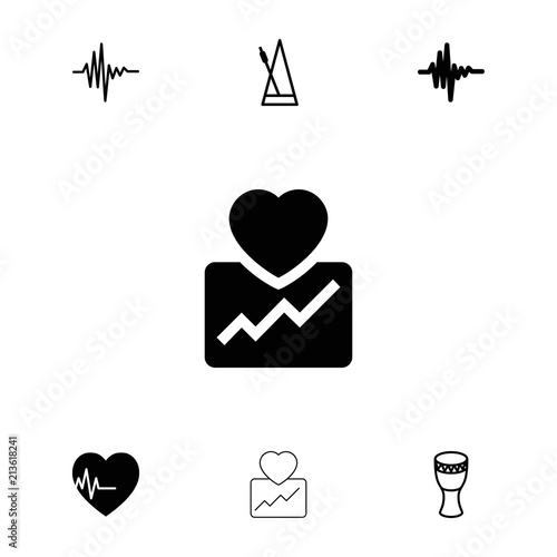 Photo  Collection of 7 beat filled and outline icons
