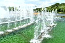 Fountain In The City Park Tsaritsyno, Moscow, Russia,