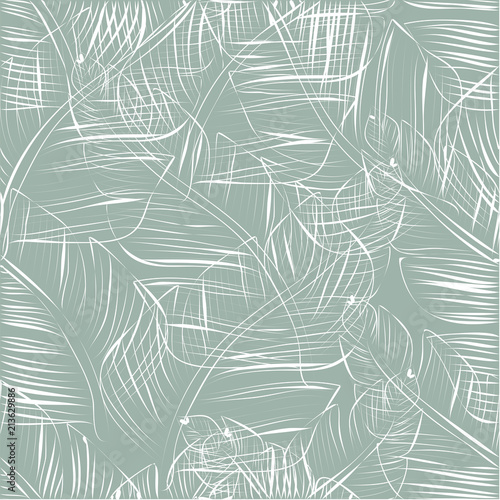 Cotton fabric Vector Leaf Seamless Pattern. Abstract leaves texture.