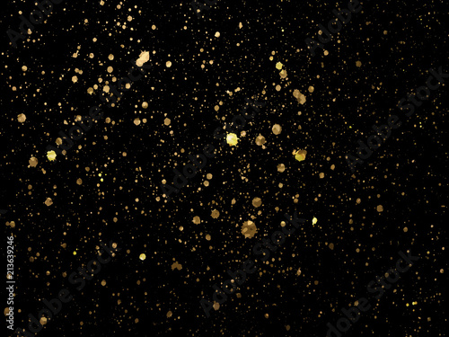Cuadros en Lienzo Gold spot one black background for Design Templates for Brochure