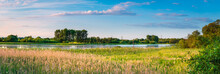 Big Waters Nature Reserve Panorama / Big Waters Nature Reserve Located In South East Northumberland Near Newcastle Is A Large Subsidence Pond