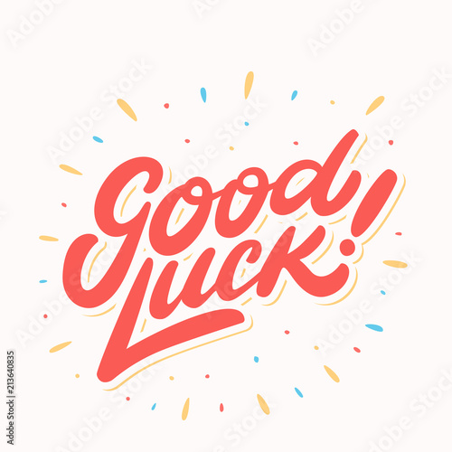 Fotografía Good luck. Farewell card. Vector lettering.
