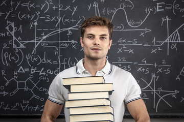 Wall Mural - man with books