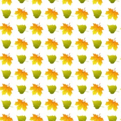 Sticker - Vector seamless pattern with autumn leaves.