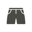 Shorts icon vector. Summer clothes symbol isolated