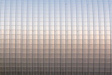 Sticker - silver metal roof background and texture, grey curve steel roof sheet.