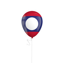 Laos Flag Balloon On A String. 3D Rendering