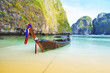 © Arcady - Beautiful Maya Bay tropical beach and longboat, Thailand