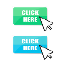 Sticker - Advertising vector banner with cursor