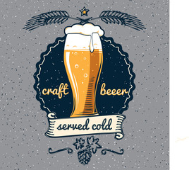 Wall Mural - Craft beer advertising poster