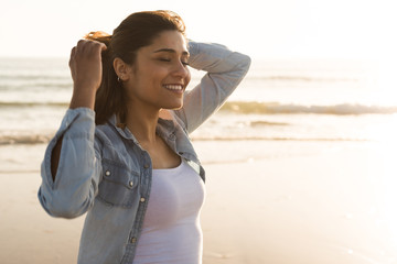 Wall Mural - Woman at the beach