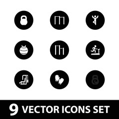 Poster - Collection of 9 gym filled icons