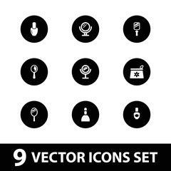 Sticker - Collection of 9 cosmetics filled icons