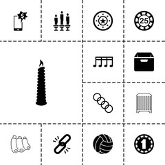 Wall Mural - Collection of 13 single filled and outline icons