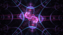 Glowing Colorful Quantum Abstract Background