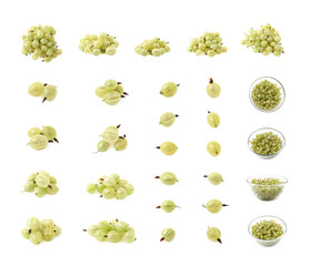 Wall Mural - Set of multiple gooseberry compositions