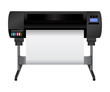 Large inkjet plotter printer for printing many products such as billboards, posters, roll-ups and more large formats with cyan, light cyan, magenta, light magenta, yellow and black inks. 
