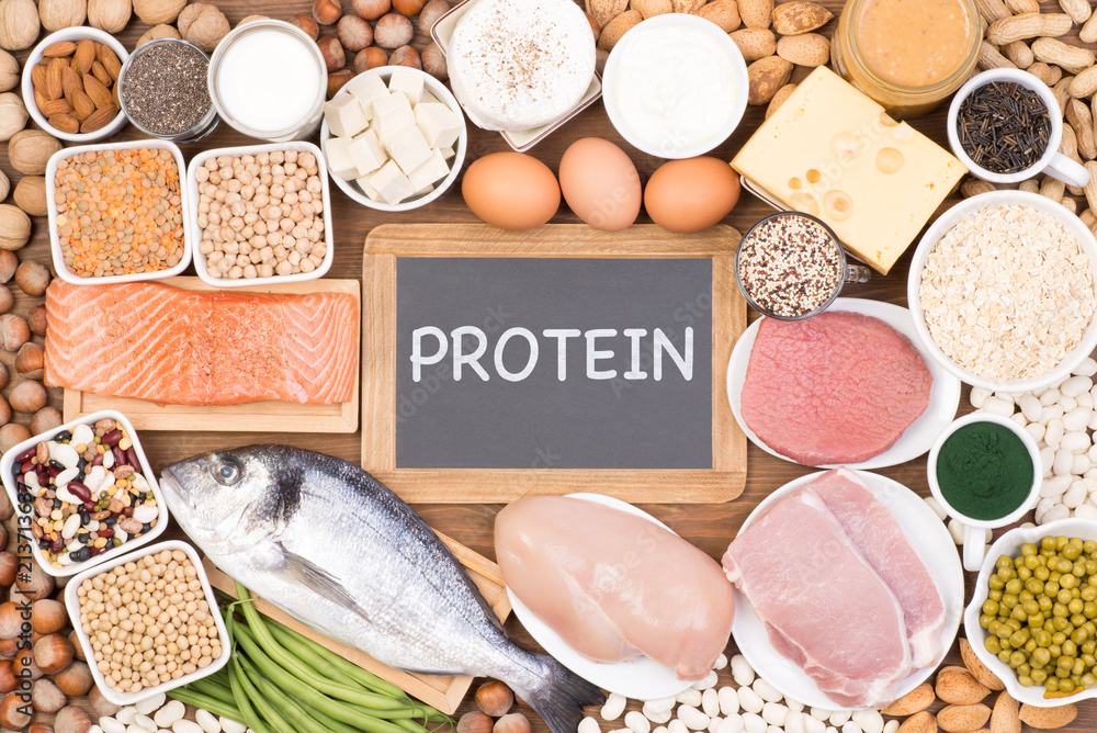 Protein food sources - obrazy, fototapety, plakaty 