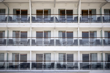 Balconies on a Cruise Ship