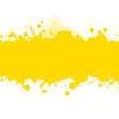 Ink splash grunge background. - yellow