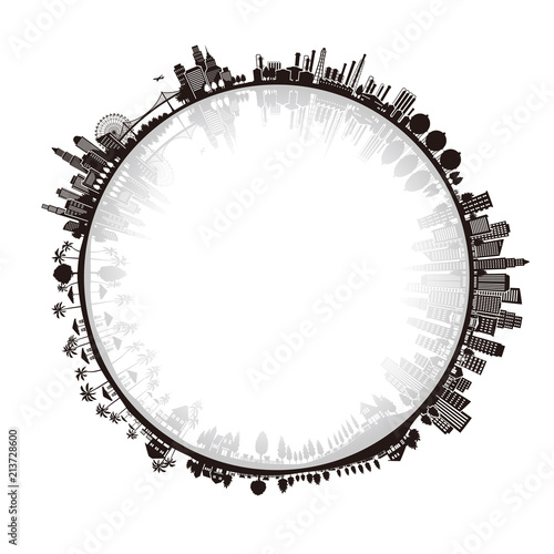 街並みのイラスト 地球 Stock Vector Adobe Stock