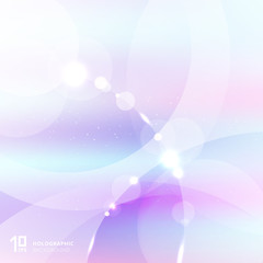 Wall Mural - abstract gradient pastel color with white and gray circles overlay and lighting effect. holographic 