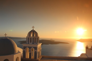 Sonnenuntergang in Santorin