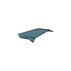 Wall Mural - whale colored origami style icon. Element of animals icon. Made of paper in origami technique vector Illustration whale icon can be used for web and mobile