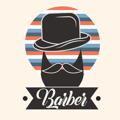 Wall Mural - barber shop design