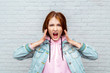 © fotofabrika - Portrait angry young woman screaming