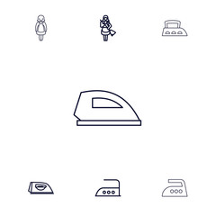 Wall Mural - Collection of 7 housekeeping outline icons