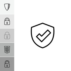 Poster - Collection of 6 firewall outline icons