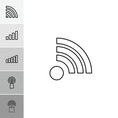 Wall Mural - collection of 6 fi outline icons