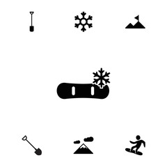 Poster - Collection of 7 snow filled icons