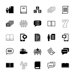 Wall Mural - Collection of 25 text filled and outline icons