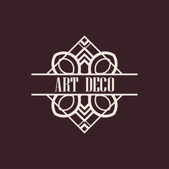 Art deco label