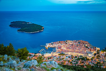 Wall Mural - Old town of Dubrovnik at twilight, Dalmatia, Croatia