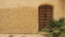 Old Arabic Door With Ornament. Architecture Element