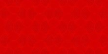 Background Pattern Seamless Red Luxury Round Rectangle Circle Abstract Vector Design. Chinese New Year Background