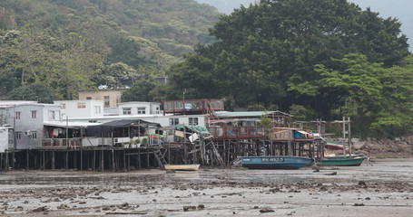 Canvas Print - Old Fishing town