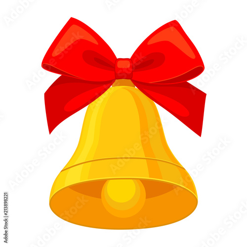 Cuadros en Lienzo Colorful cartoon christmas bell