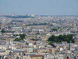 Fototapeta Paryż - Elevated View of Paris, France Rooftops During a Summer Day
