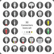 32 Connectors icons set