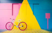Bicycle With Pastel Background
